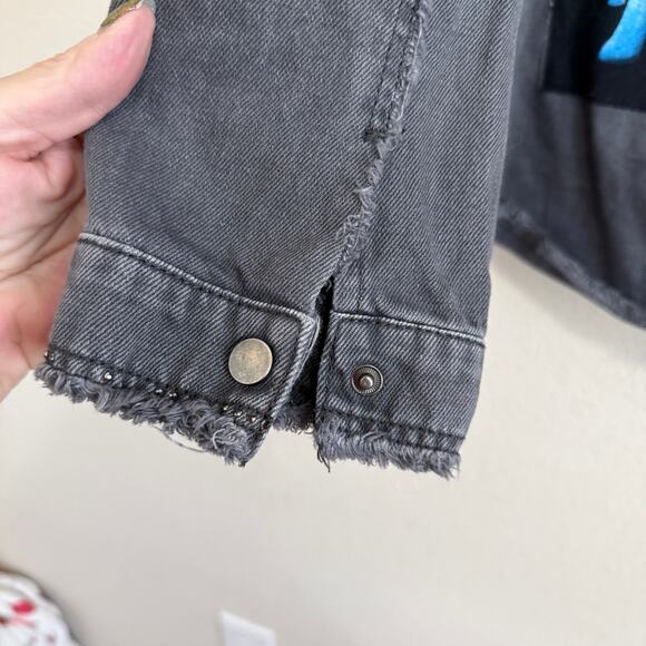 ZARA Oversized Embellished Shacket w/Rascal Flats Graphic Tee Size XL - Picture 6 of 10